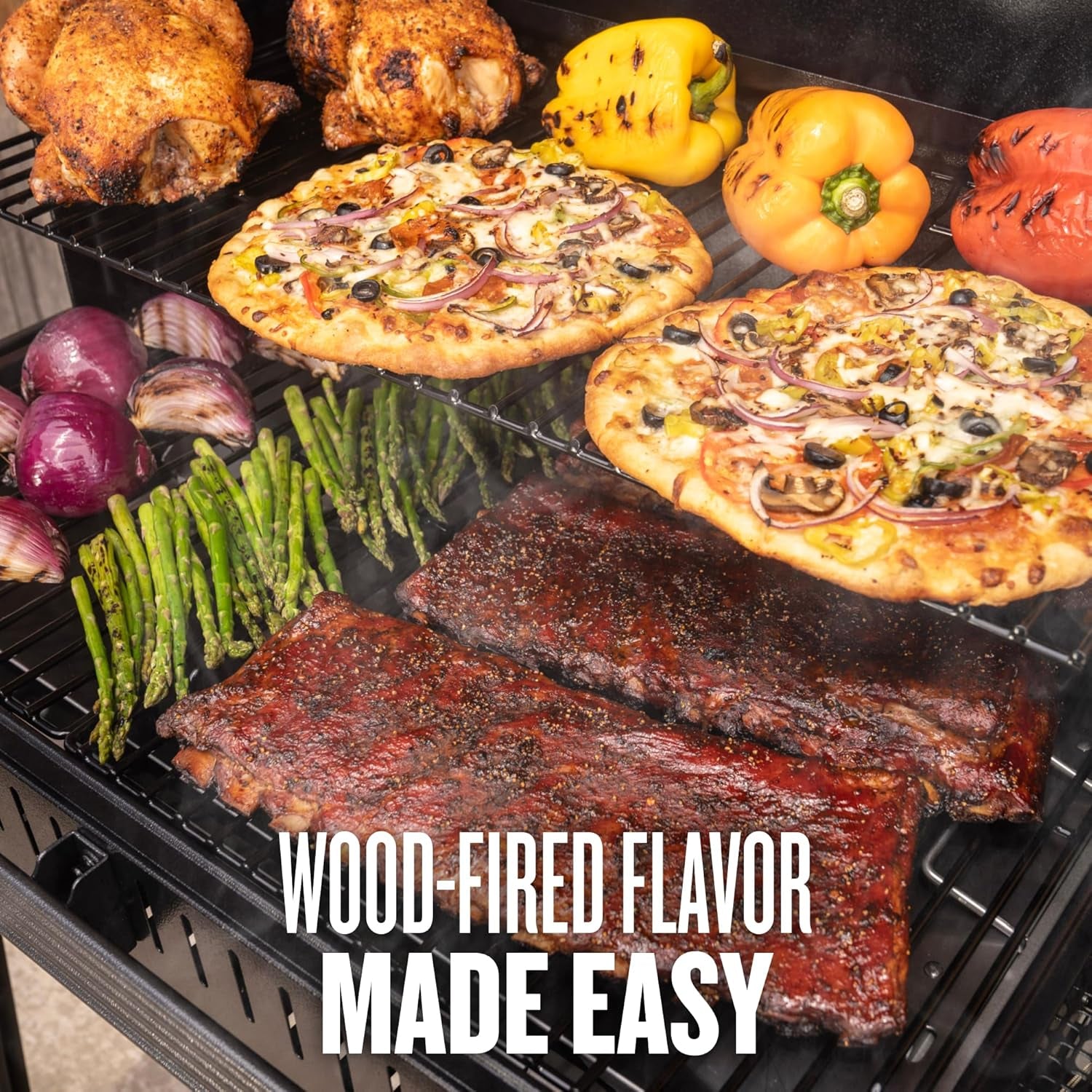 Traeger Grills Woodridge Electric Wood Pellet Grill and Smoker, Wi-Fi Temperature Control up to 500 Degrees, 860 Sq. In. Cooking Capacity, 6-In-1 for Outdoor Grilling, Smoking, BBQ, Black, TFB86MLH