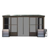 10x12FT All Season Aluminum Sunroom with Detachable Windows