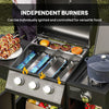 15K BTU Barbecue Propane Liquid Propane Grill With Side Burner