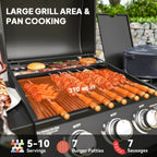 15K BTU Barbecue Propane Liquid Propane Grill With Side Burner