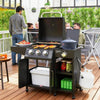 15K BTU Barbecue Propane Liquid Propane Grill With Side Burner