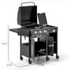15K BTU Barbecue Propane Liquid Propane Grill With Side Burner