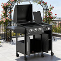 15K BTU Barbecue Propane Liquid Propane Grill With Side Burner