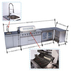 Montclair 58-Inch 6-Burner 96K BTU Gas Outdoor Liquid Propane Grill Island