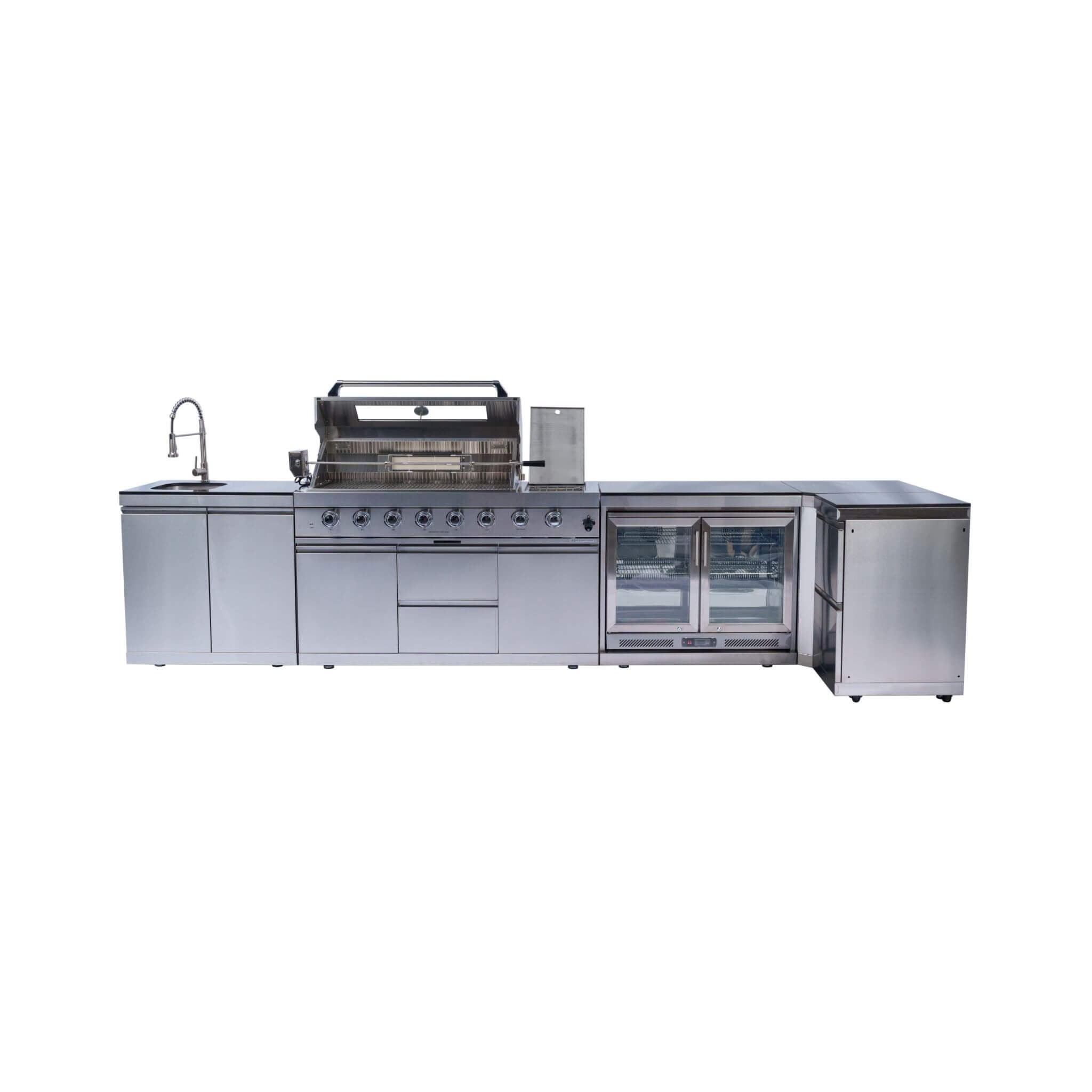 Montclair 58-Inch 6-Burner 96K BTU Gas Outdoor Liquid Propane Grill Island
