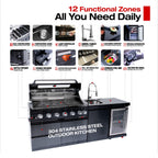 Avalon 43-Inch 6-Burner 85K BTU Outdoor BBQ Kitchen Grill Island