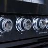 Premium Black Stainless Steel 4-Burner Liquid Propane Kitchen Grill Island With Rotisserie Kit