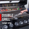 Premium Black Stainless Steel 4-Burner Liquid Propane Kitchen Grill Island With Rotisserie Kit