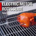 Premium Black Stainless Steel 4-Burner Liquid Propane Kitchen Grill Island With Rotisserie Kit