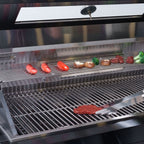 Premium Black Stainless Steel 4-Burner Liquid Propane Kitchen Grill Island With Rotisserie Kit