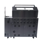 Black Stainless Steel 6-Burner Liquid Propane Kitchen Grill Island With Rotisserie Kit
