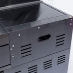 Black Stainless Steel 6-Burner Liquid Propane Kitchen Grill Island With Rotisserie Kit