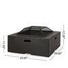 Outdoor Square Wood Burning Fire Pit - Dark Gray