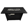 Outdoor Fire Table With Lid Fuel Versatility - Black