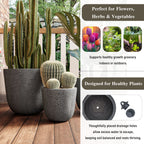 U_STYLE Lightweight MGO Planter Set of 3