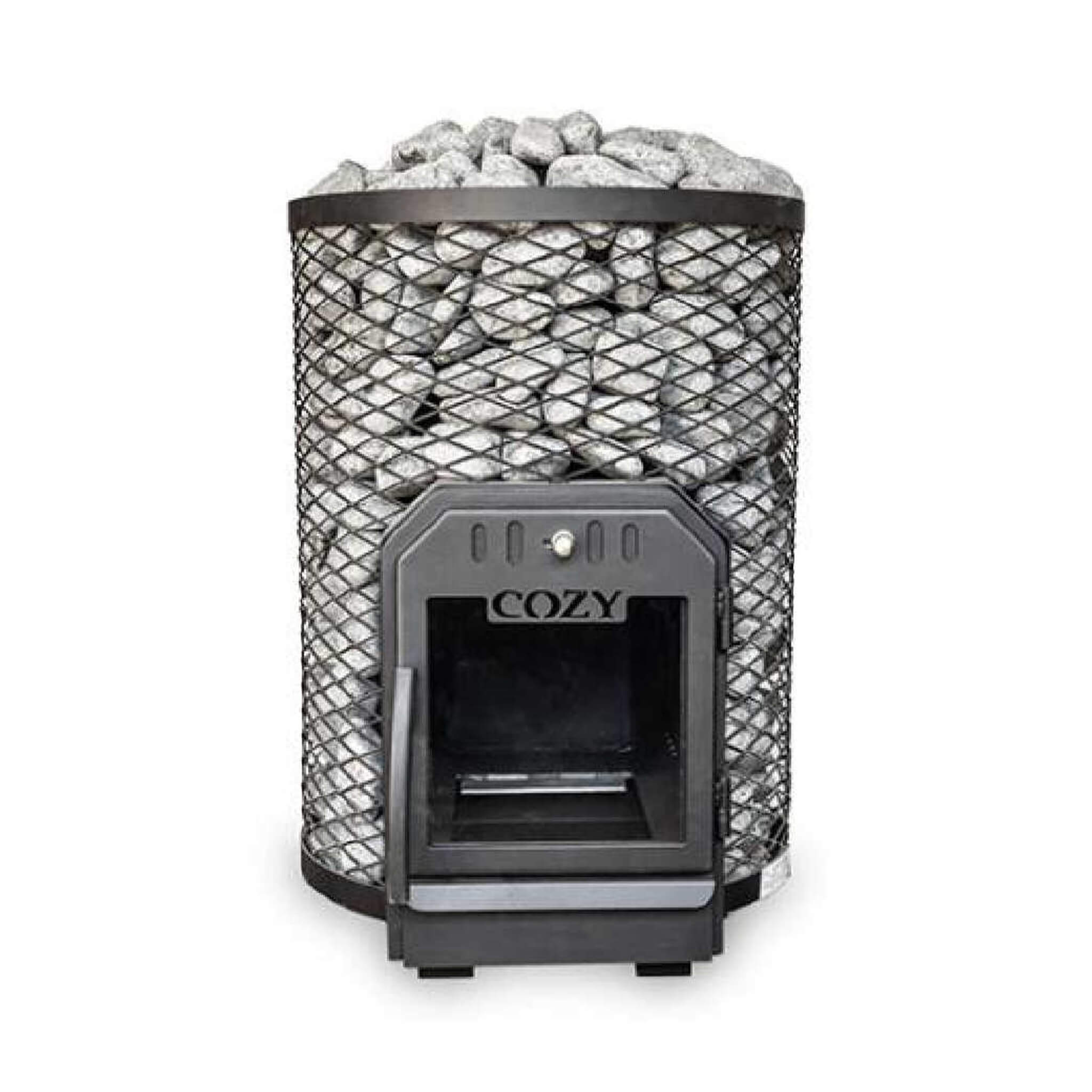 Floor Mount Wood-Burning Sauna Stove With Sauna Stones [COZY O]