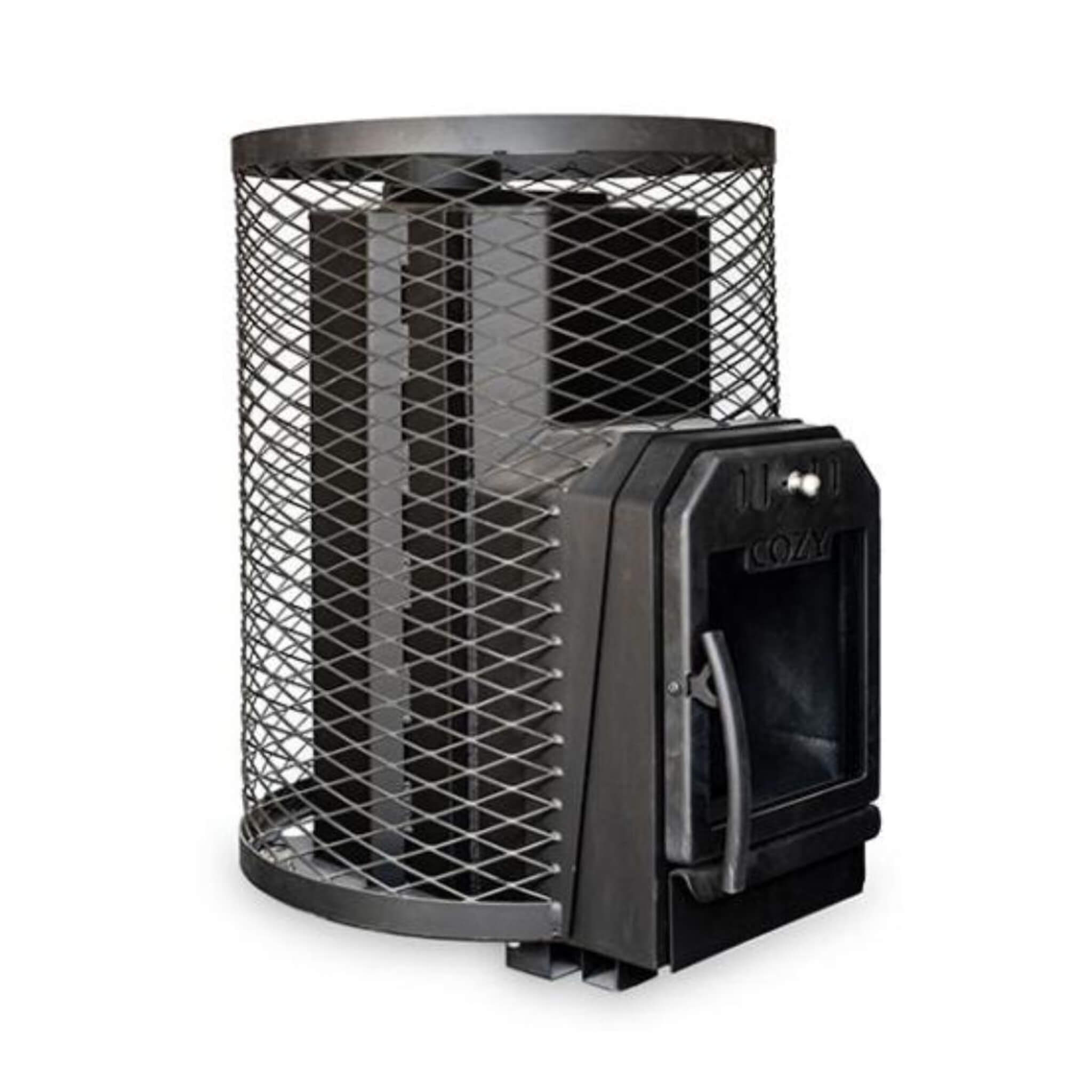 Thru-Wall Wood Burning Sauna Stove With Sauna Stones [COZY O-TW]