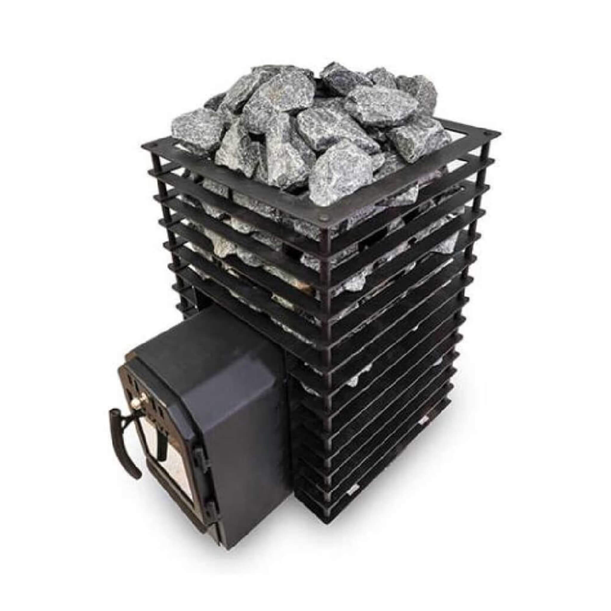 Quattro Thru-Wall Square Style Sauna Stove With Sauna Stones [COZY QUATTRO TW]