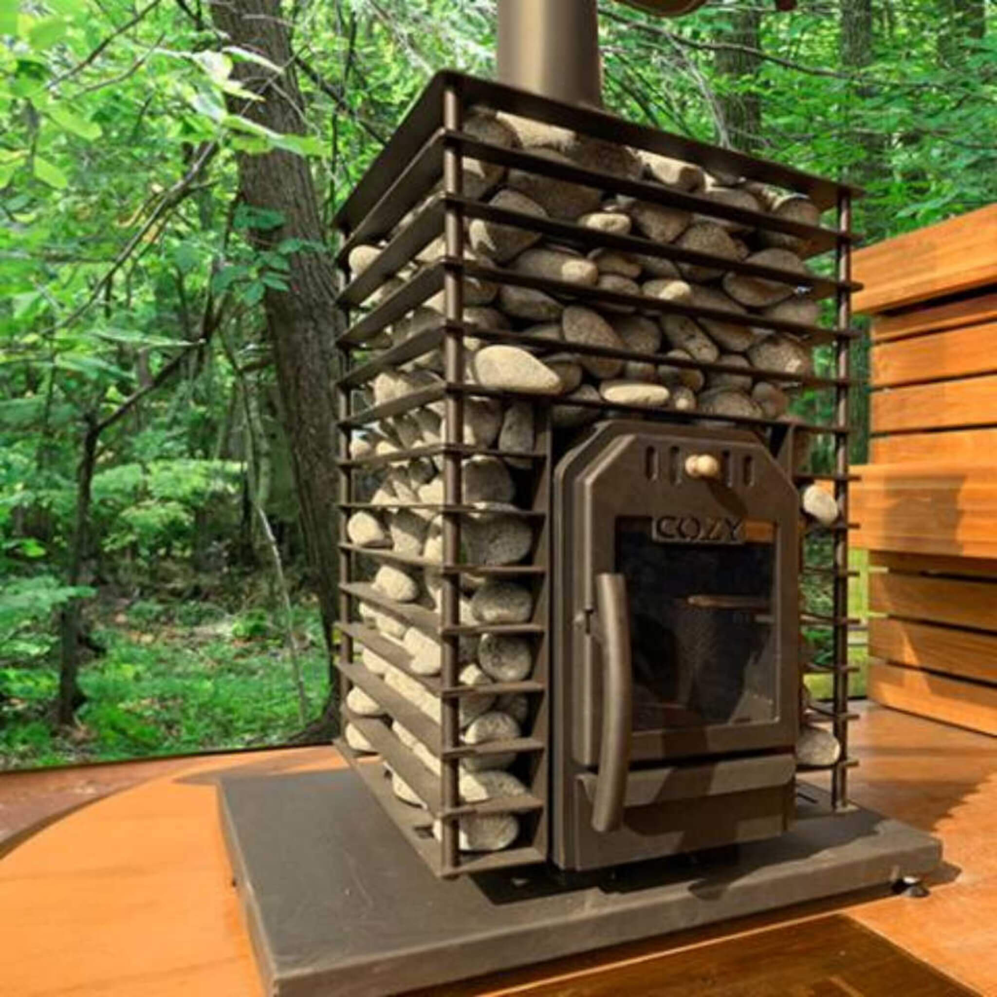Quattro Wood-Fired Sauna Stove With Sauna Stones [COZY QUATTRO] (SAK23947)
