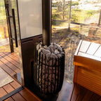 SW Thru-Wall Wood Burning Sauna Stove With Sauna Stones [COZY SW-TW] (SAK69342)