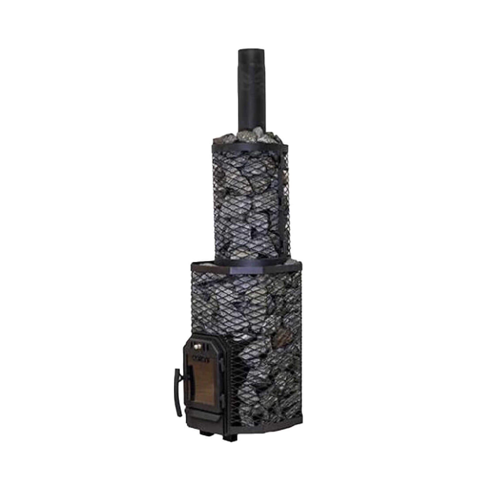 Wood-Burning Floor Mount Sauna Stove With Chimney Kit And Sauna Stones [COZY]