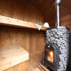 Wood-Burning Floor Mount Sauna Stove With Chimney Kit And Sauna Stones [COZY]
