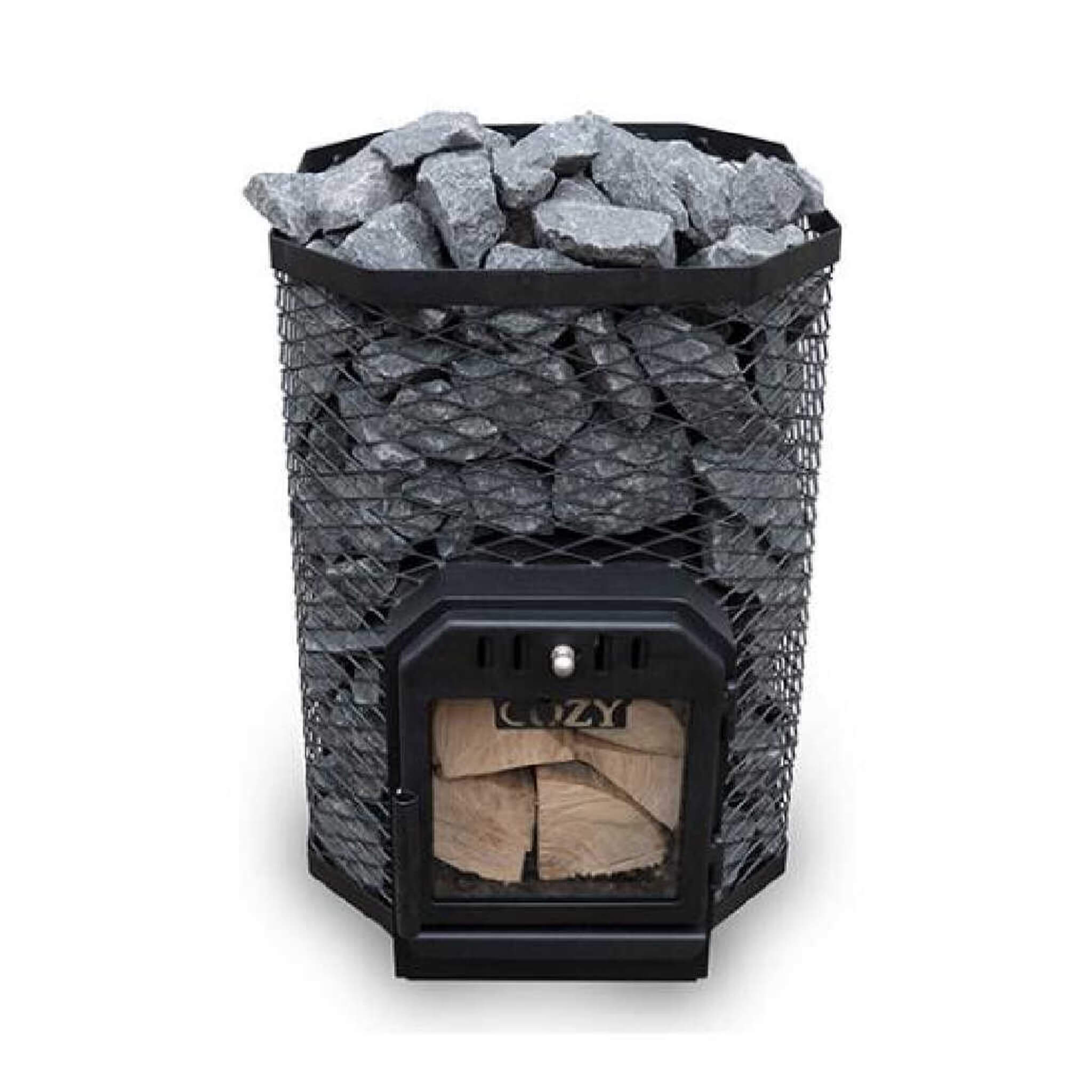 Wood-Burning Floor Mount Sauna Stove With Chimney Kit And Sauna Stones [COZY]