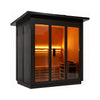 Custom 8-Person Luxury Canadian Red Cedar Outdoor Steam Sauna
