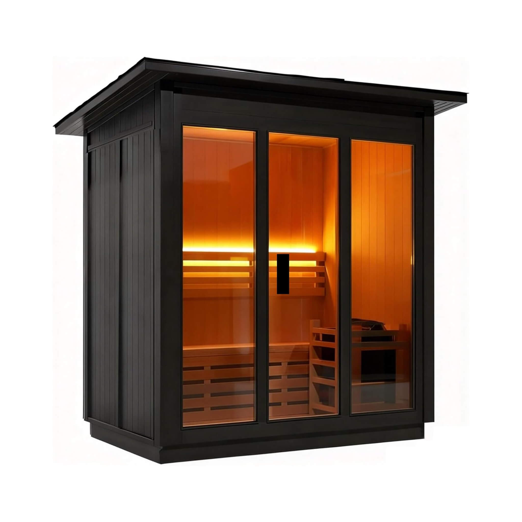 Custom 8-Person Luxury Canadian Red Cedar Outdoor Steam Sauna