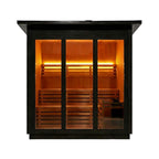 Custom 6-Person Luxury Canadian Red Cedar Outdoor Steam Sauna With Heater And Stones [Made-To-Order]