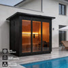 Custom 6-Person Luxury Canadian Red Cedar Outdoor Steam Sauna With Heater And Stones [Made-To-Order]