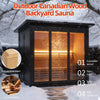 Custom 6-Person Luxury Canadian Red Cedar Outdoor Steam Sauna With Heater And Stones [Made-To-Order]
