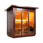 Custom 8-Person Luxury Canadian Red Cedar Outdoor Steam Sauna