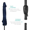 7.5ft Navy Patio Umbrella Tilt Crank Steel Pole Outdoor