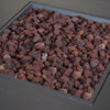 Outdoor Patio Propane Fire Pit 24" H x 31" W Square Iron Gas-burning Fire Pit