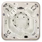 Arcadia Luxury Hot Tub - 7-Person Spa with Dual Captains Chairs & Open Foot-well, 8' Design