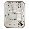 Quattro Hot Tub 4-Person Spa - Compact Design with Lounger and Captains Chair