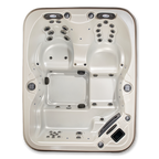 Quattro Hot Tub 4-Person Spa - Compact Design with Lounger and Captains Chair