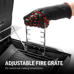 Char-Griller ® Dual-Function 2-Burner 24,000 BTU Propane Gas and Charcoal Combination Grill and Smoker with 870 Cooking Square Inches in Black, Model E5030