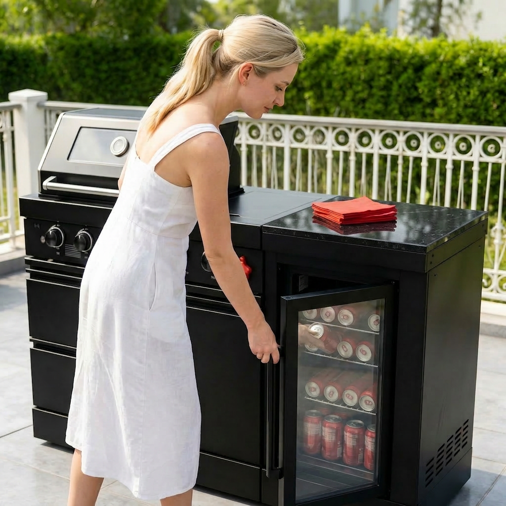 65-Inch 4-Burner Stainless Steel Propane Gas Outdoor Kitchen Island