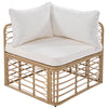 7 Pieces Outdoor Patio Furniture, All-Weather Rattan Sectional Sofa Set with table