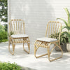 Outdoor Wicker Dining Chairs With Washable Cushions (Set of 2)