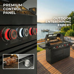 46-Inch 75300 BTU 6-Burners Deluxe Stainless Steel Gas Outdoor Barbecue Grill