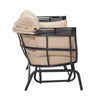 2-Person Outdoor Glider Swing Chair with Adjustable Canopy