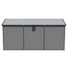 8x14 FT Plastic Outdoor Storage Shed - Lockable Resin Tool Shed with 2 Window & 3 Air vents