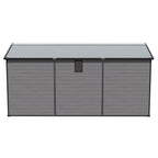 8x14 FT Plastic Outdoor Storage Shed - Lockable Resin Tool Shed with 2 Window & 3 Air vents