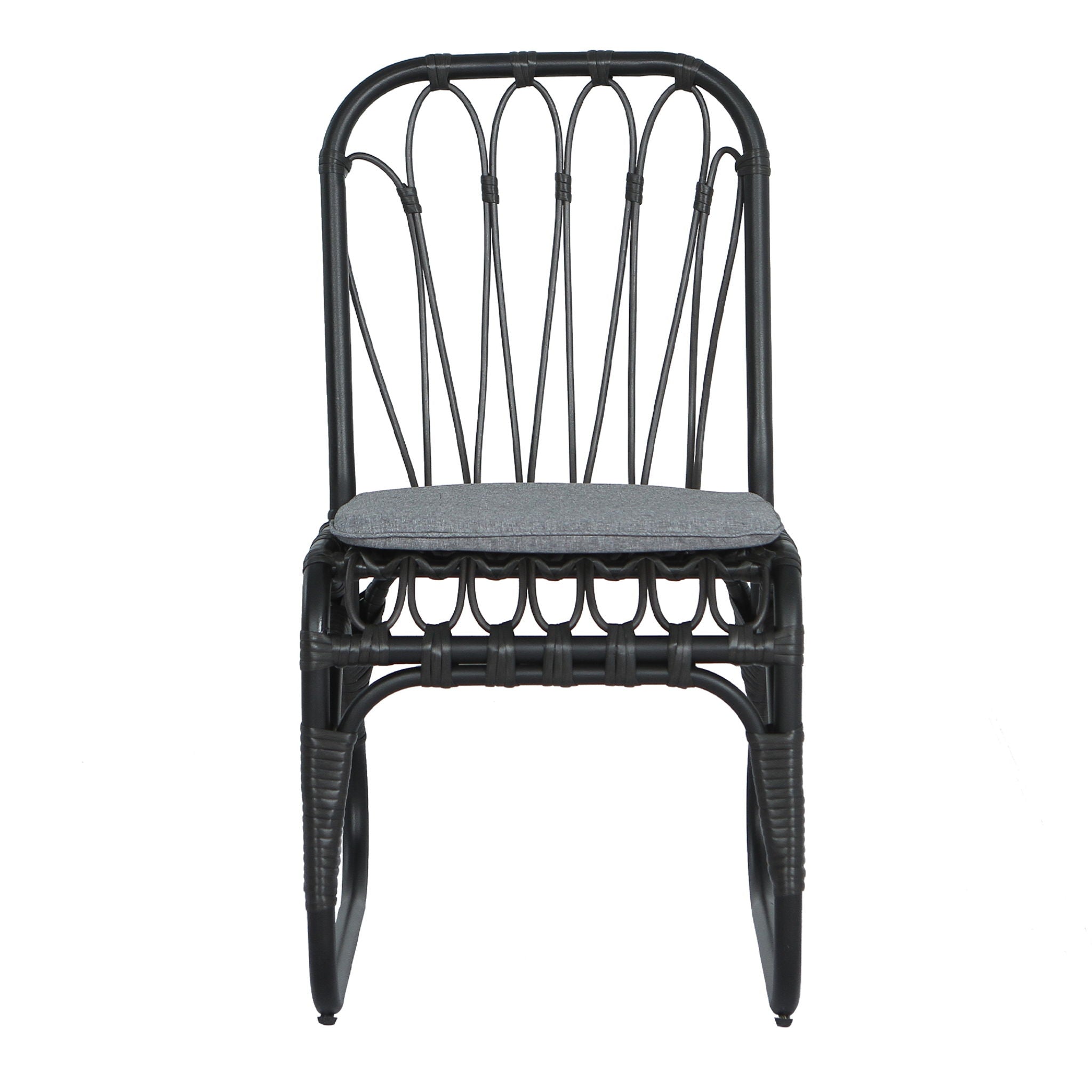 Outdoor Wicker Dining Chairs With Washable Cushions (Set of 2)