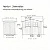 6x9 FT Outdoor Metal Storage Shed with Window & Flower Rack