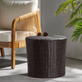 Kingstown Round Wicker Barrel Side Table