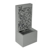 30.71' Light Gray Metal Leaf Cutout Outdoor Water Wall Fountain with LED Lights